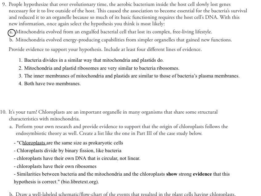 9. People hypothesize that over evolutionary