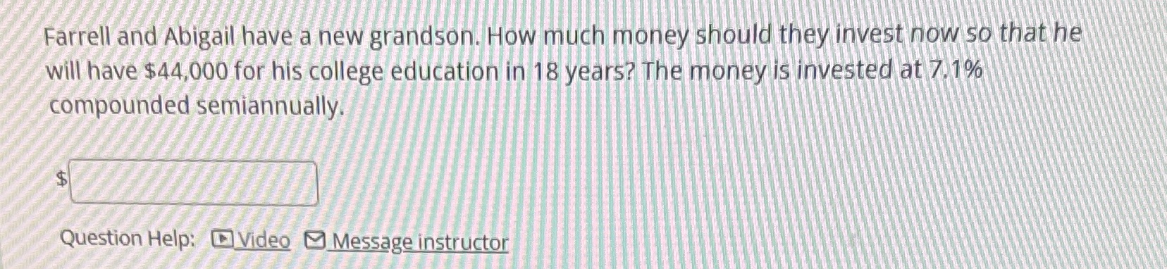 Farrell and Abigail have a new grandson. How much