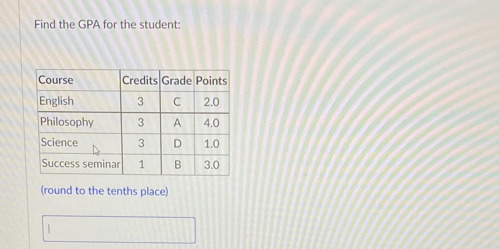 Hi! I need help on this - Thank you. :) Find the