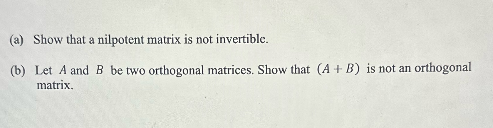 please use concrete examples (a) Show that a
