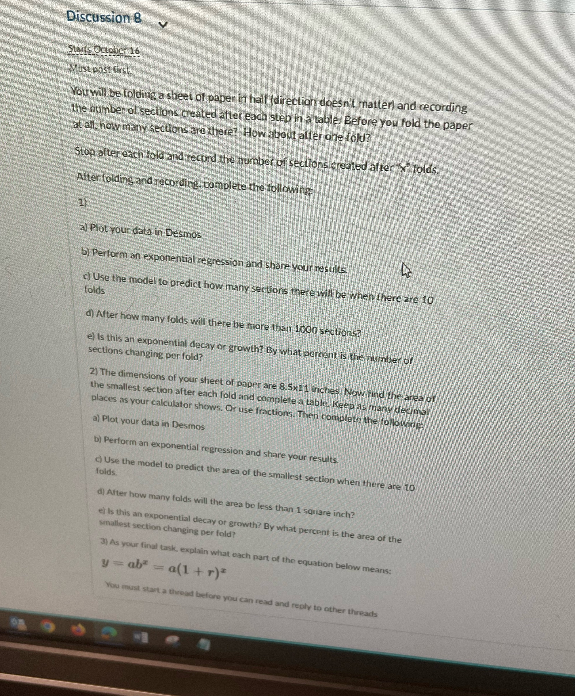 Discussion 8 Stans October 16 Must post first.