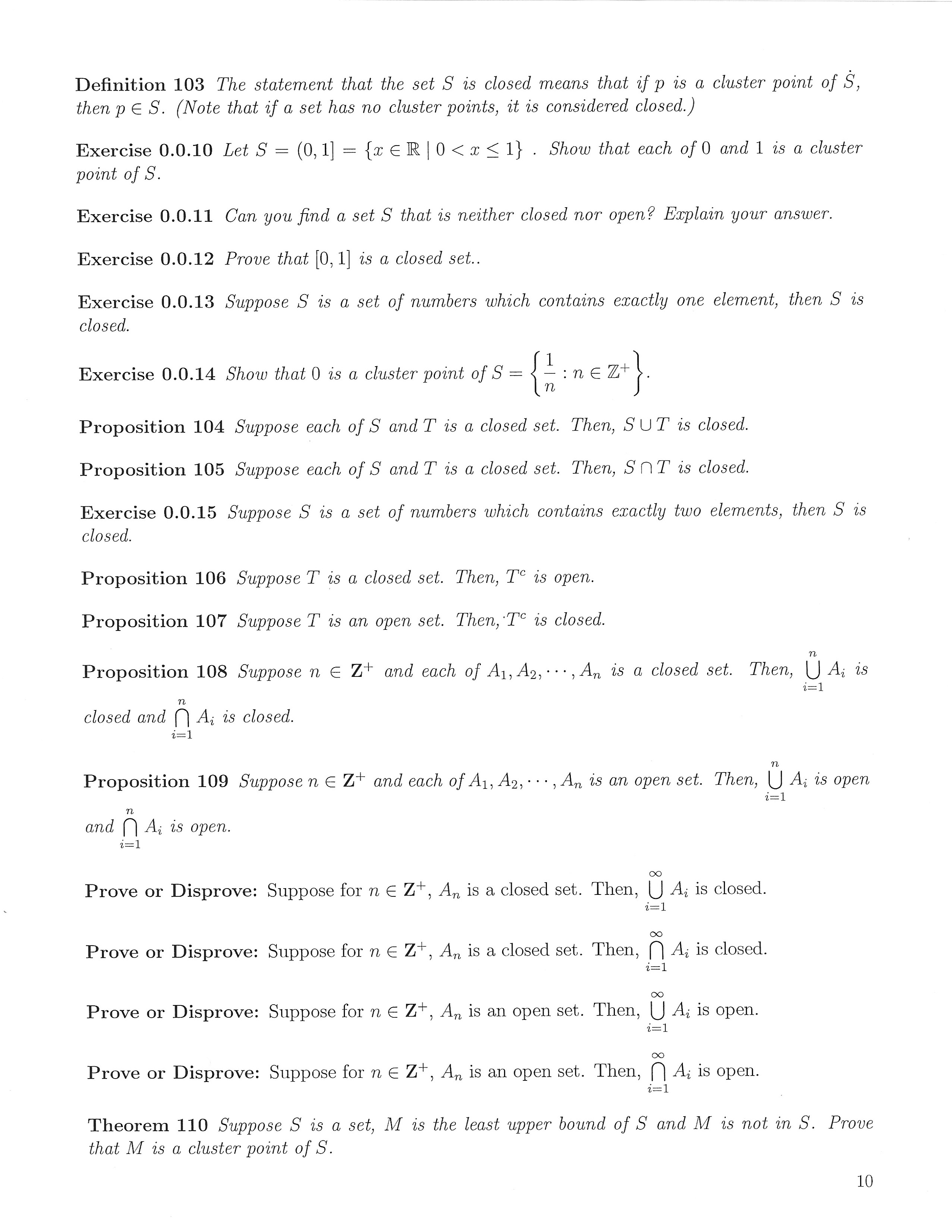 Need help proving Exercise 0.0.10 located at the