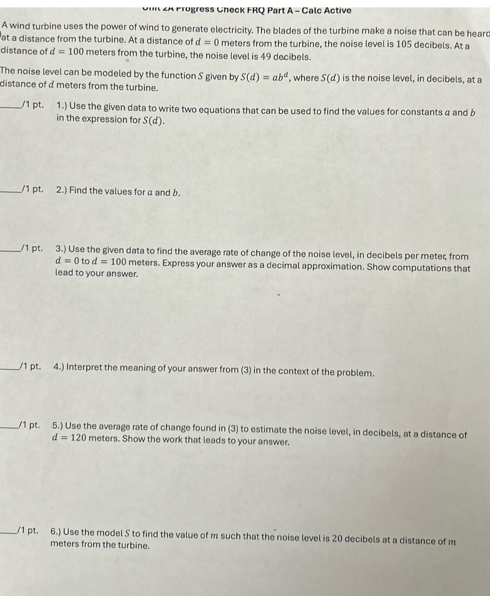 VIIIL LA Progress Check FRQ Part A - Calc Active