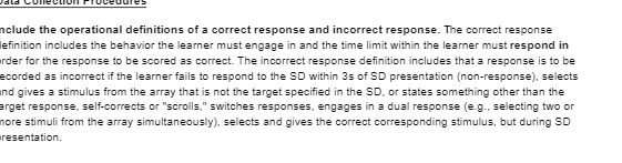 nclude the operational definitions of a correct