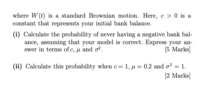 Question 5 [20 Marks| NOTE: any general results