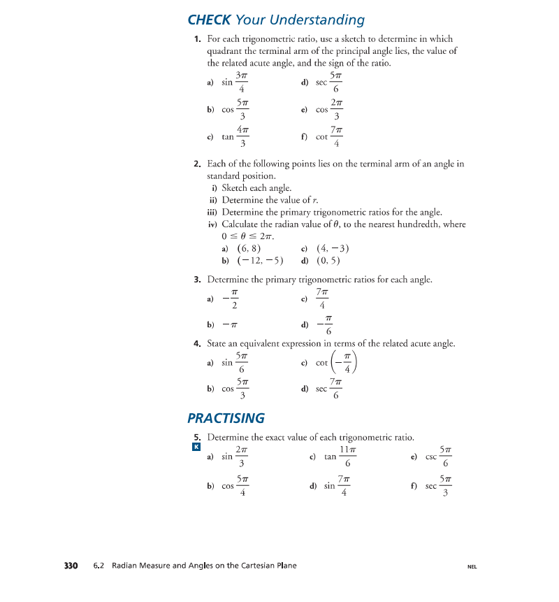 2. Sketch each rotation about a circle of radius
