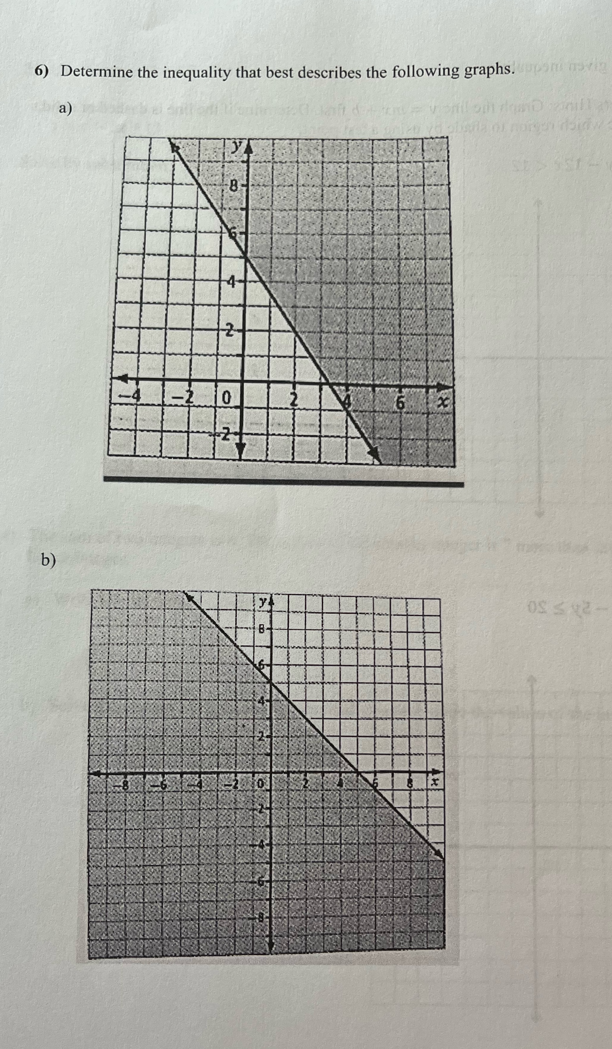 Please help with these 6) Determine the