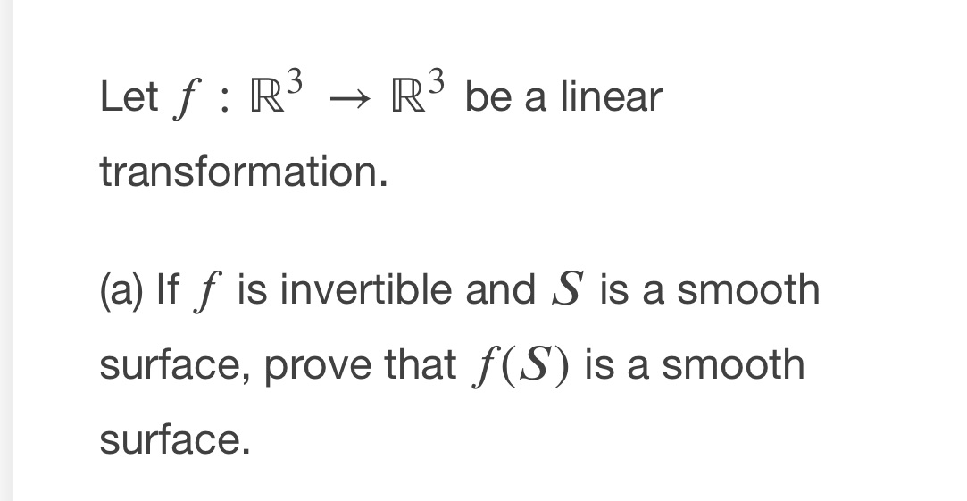 Let f 1 3 be a linear transformation. (a) If f is