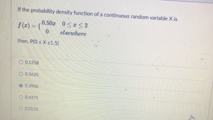 If the probability density function of a