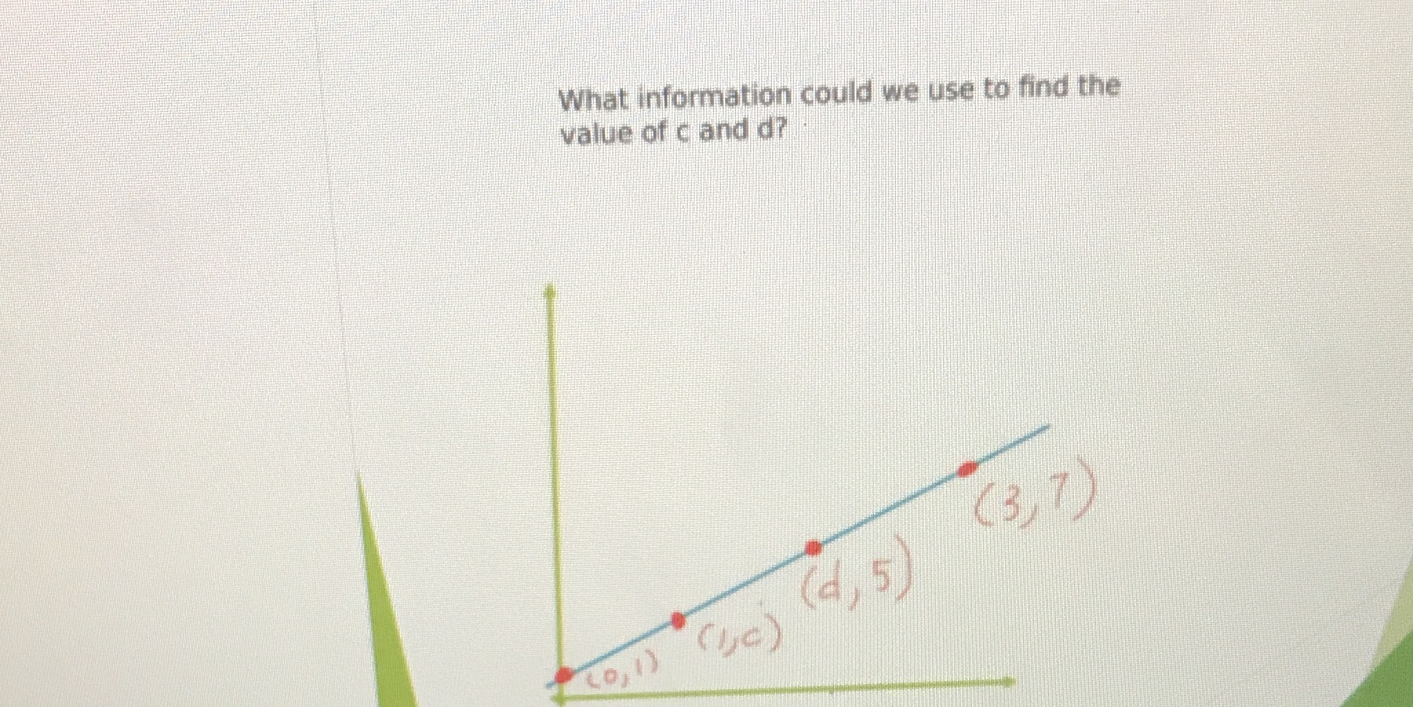 What information could we use to find the value