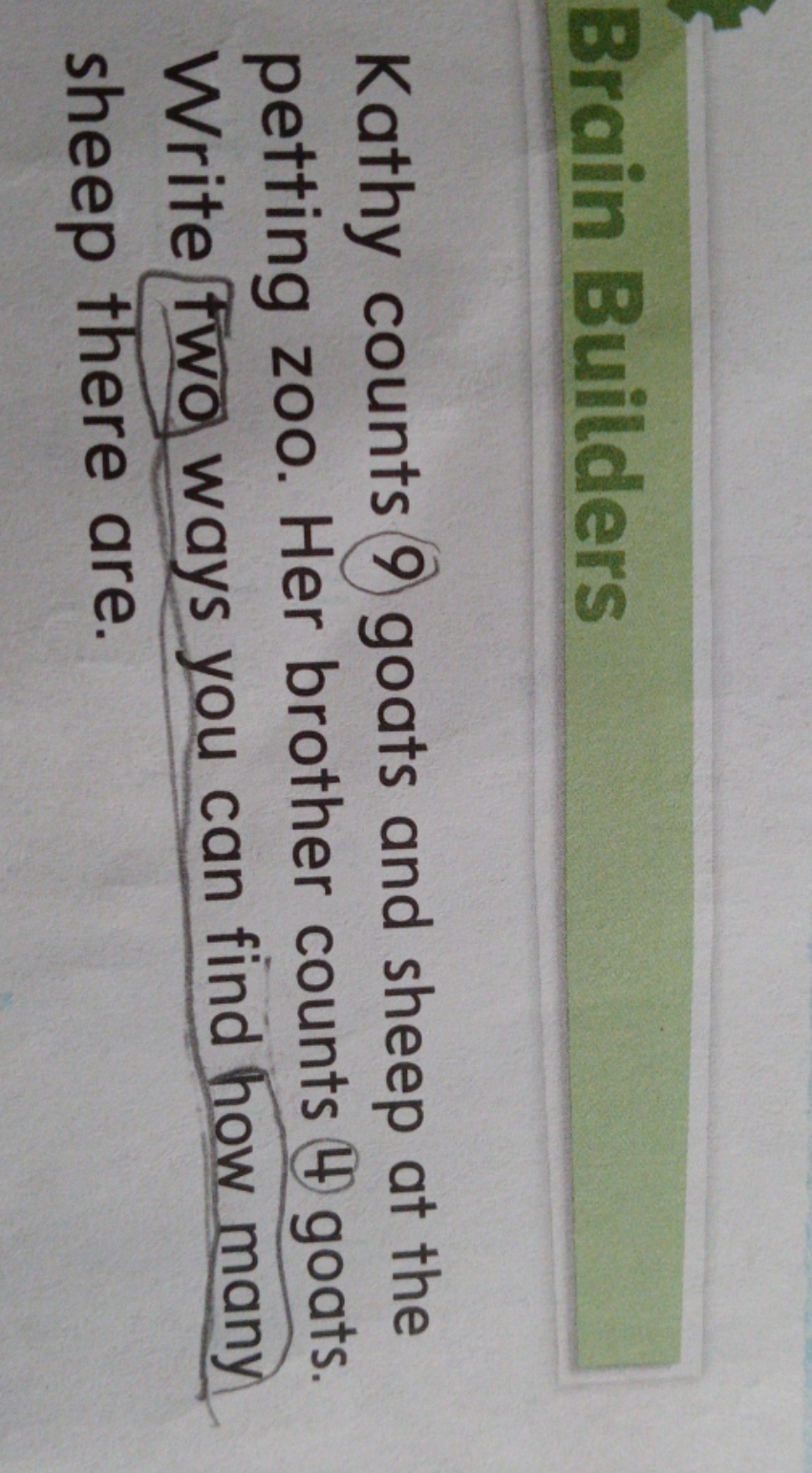 how did you get 9 Brain Builders Kathy counts (9)