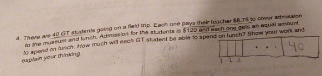 can you help me with the question 4. There are 40