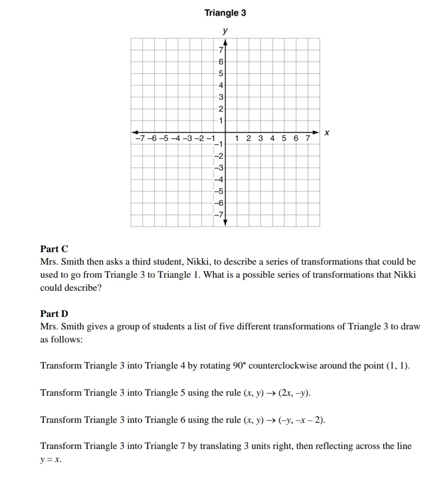 solve this Triangle 3 Part C Mrs. Smith then asks