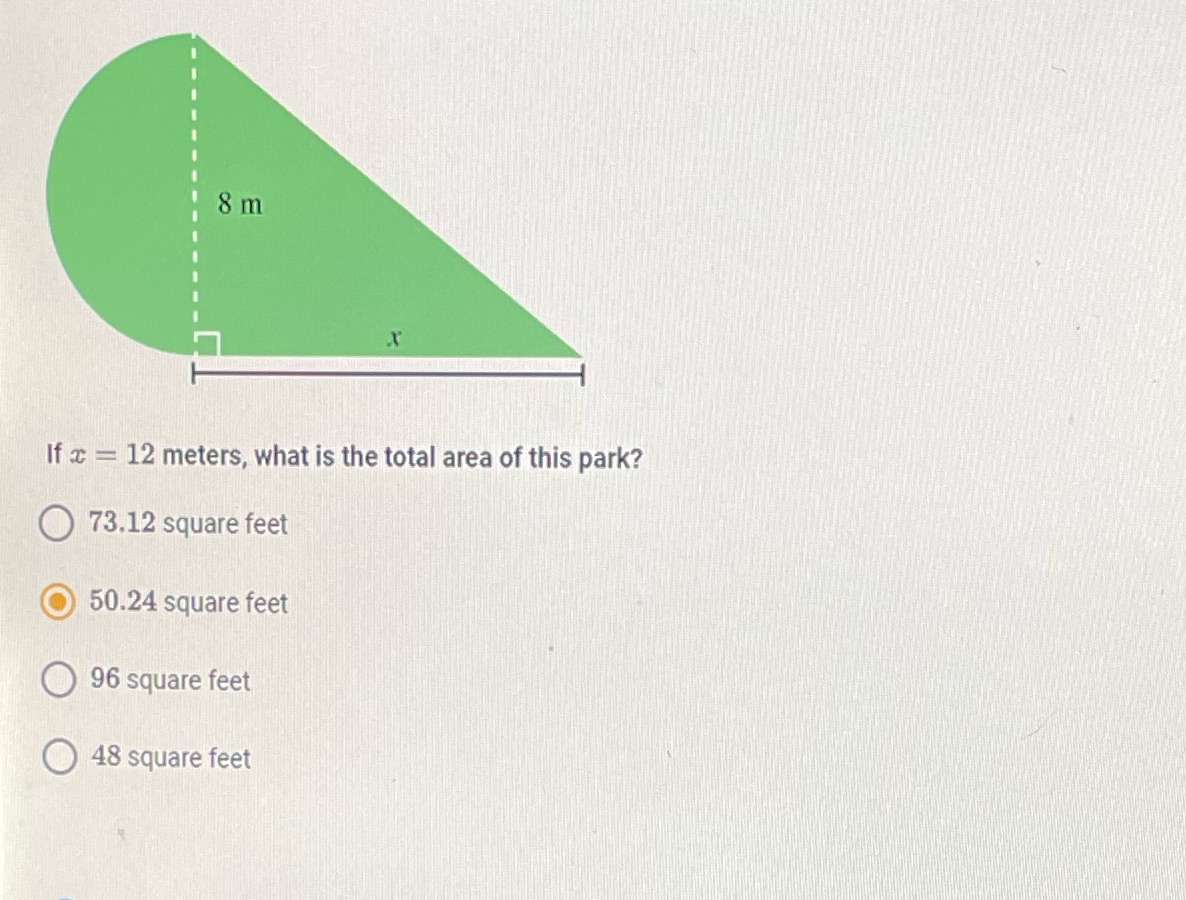 Il If a: = 12 meters. what Is the total area of