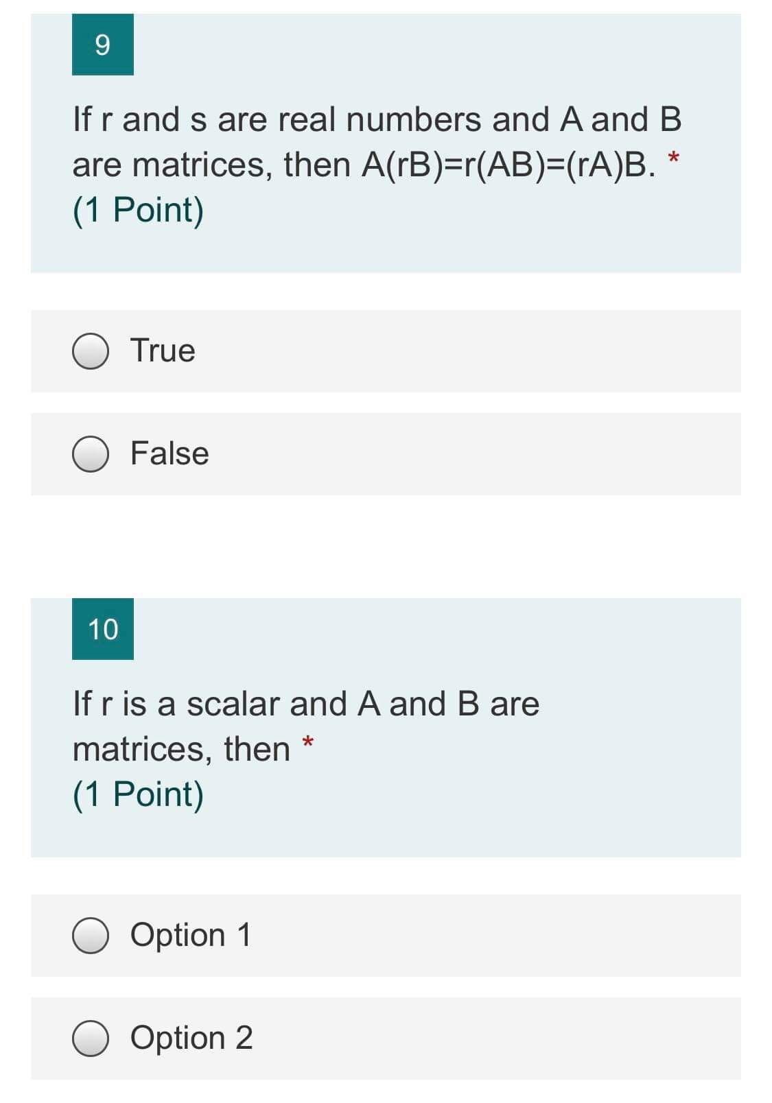 only True or False. PROVIDE necessary brief