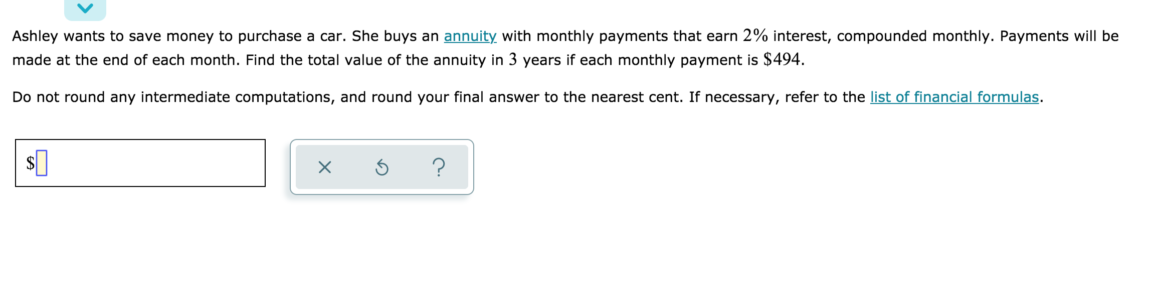 help with this prob plzzzz V Ashley wants to save