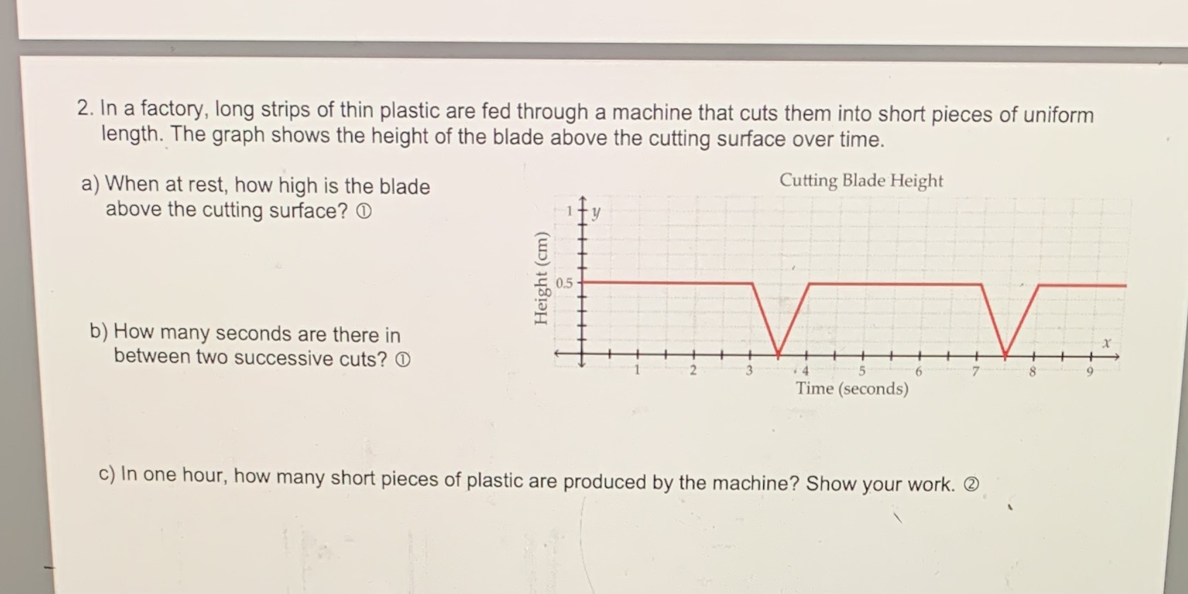 2. In a factory, long strips of thin plastic are