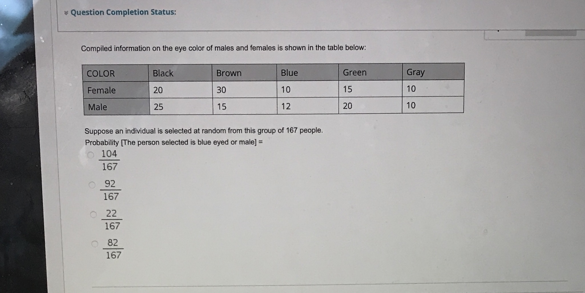 * Question Completion Status: Compiled