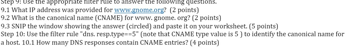 Step 9: Use the appropriate filter rule to answer