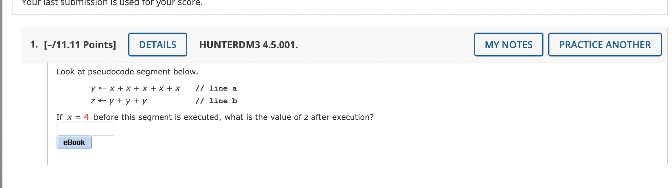 help me solve this Your last submission is used