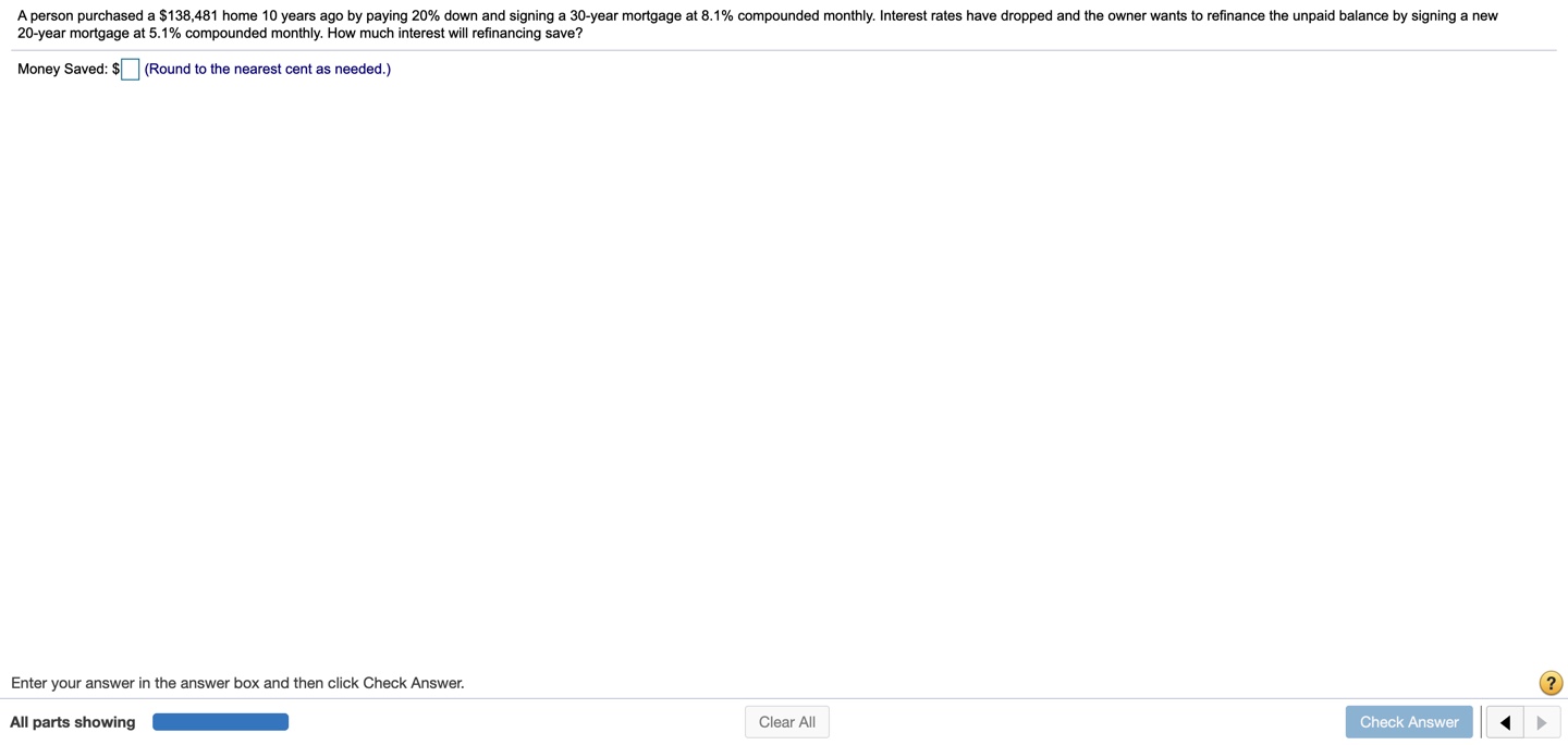 A person purchased a $138,481 home 10 years ago