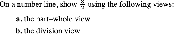 On a number line, Show % using the following
