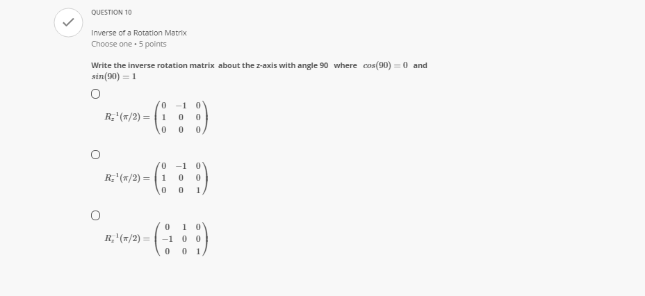 QUESTION 3.1 Computing linear transformation