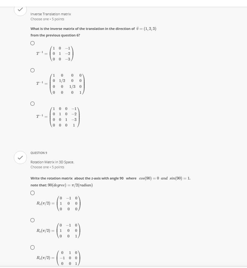QUESTION 3.1 Computing linear transformation
