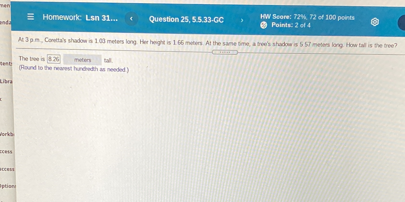 nen =Homework: Lsn 31... Question 25, 5.5.33-GC