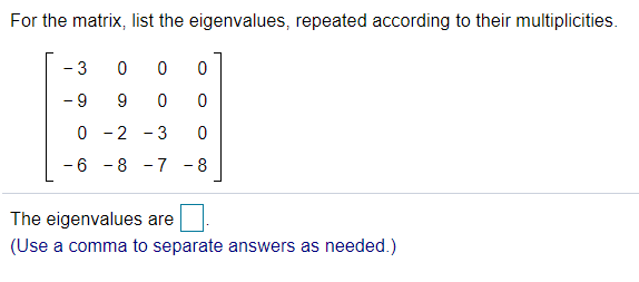 Q1: Find the characteristic polynomial of the