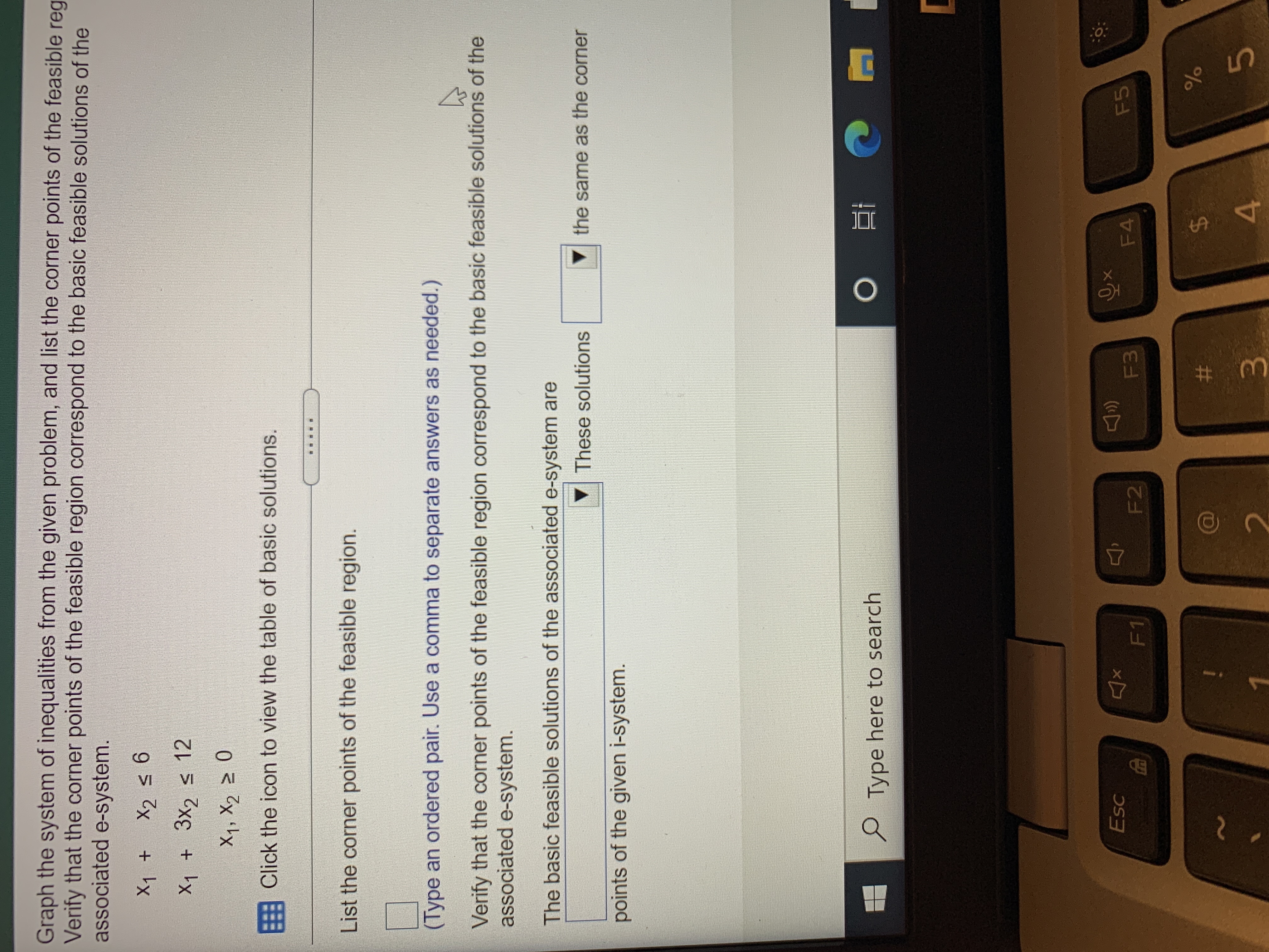 that all the info i have:( the feasible region.