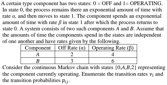 Here is the problem: A certain type component has