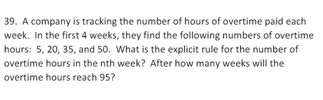 39. A company is tracking the number of hours of