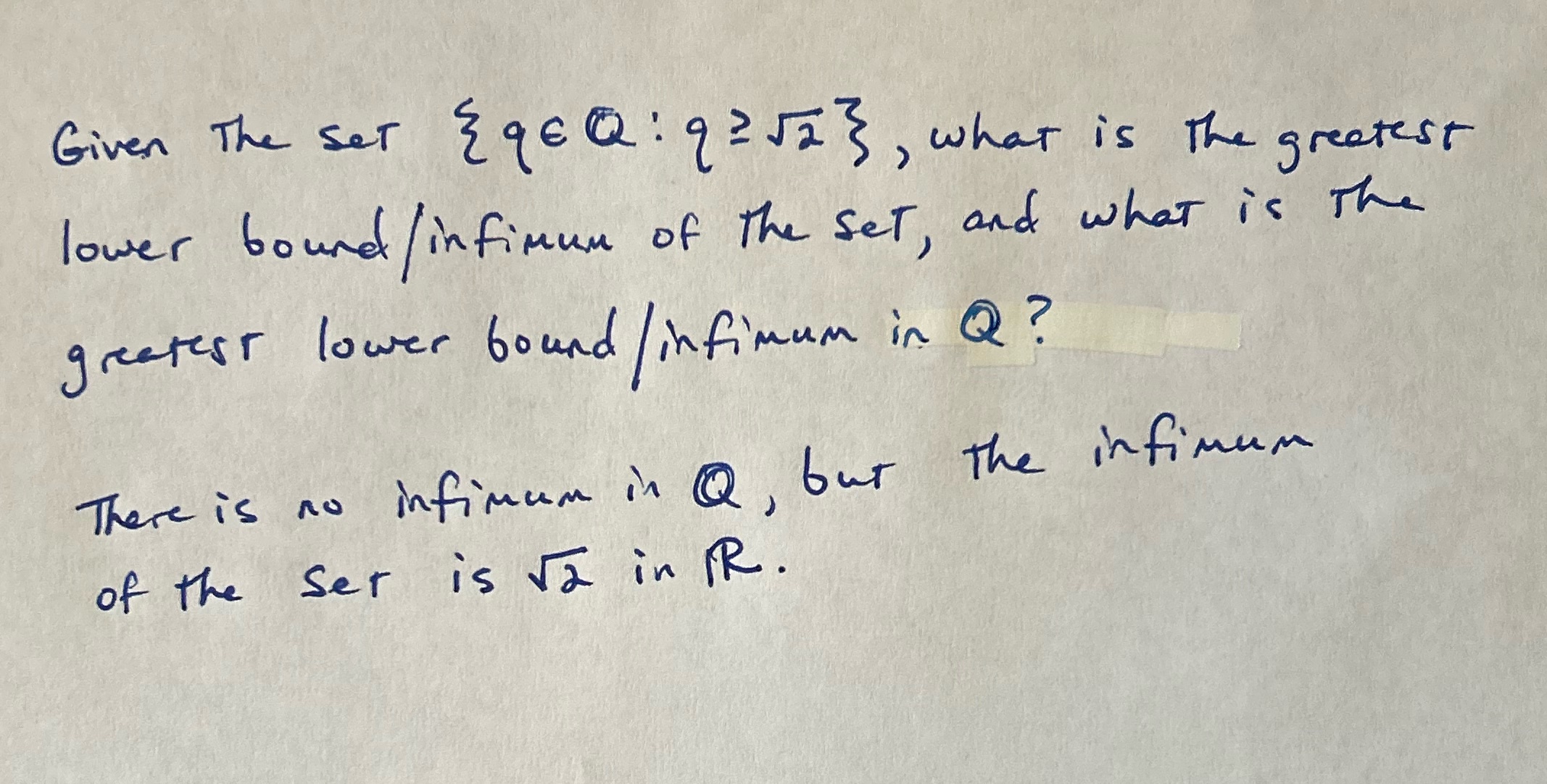 Could someone please check my work? Given The Set