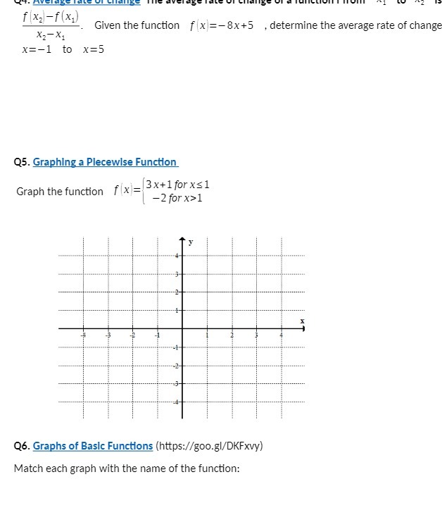 fix2 -f ( x ,) Given the function fx)=-8x+5 ,