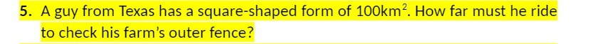 5. A guy from Texas has a square-shaped form of