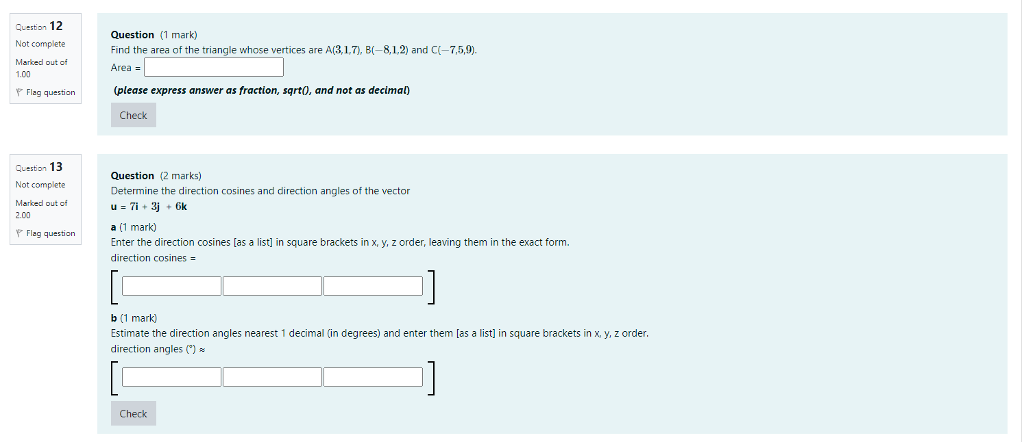 Question 3 Find the Cartesian equation for the