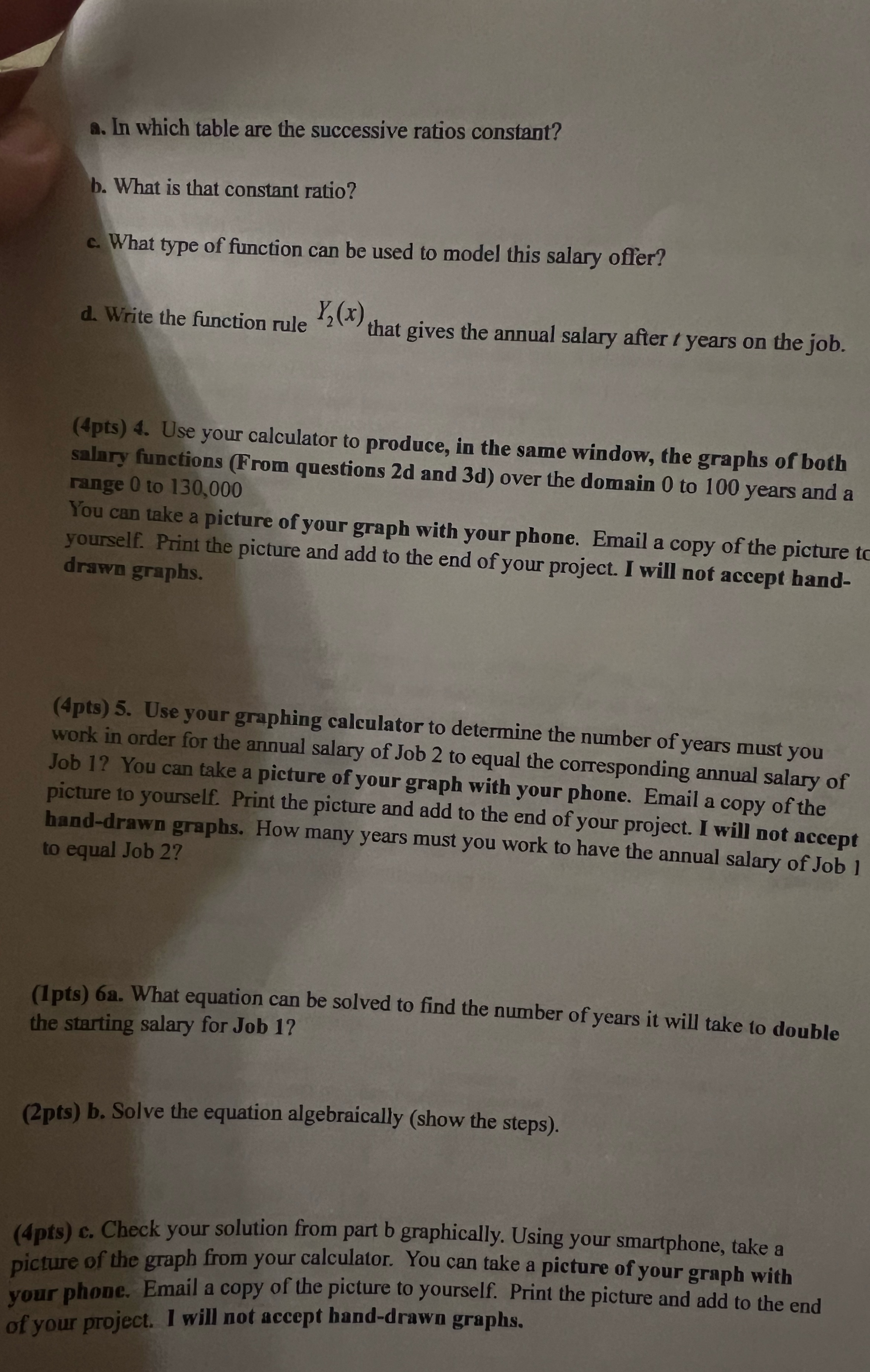 a. In which table are the successive ratios