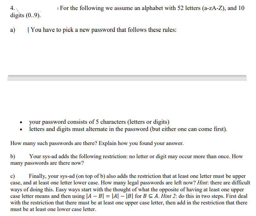 Need Help with this problem 4. _ +For the