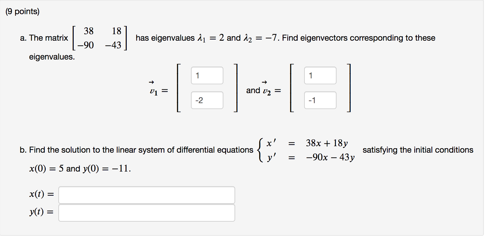 Please answer the answer below (9 points) 38 18