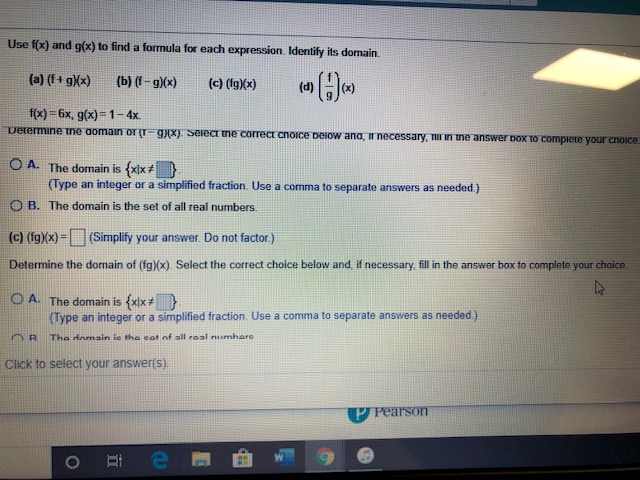 Please help me with this question. Use f(x) and