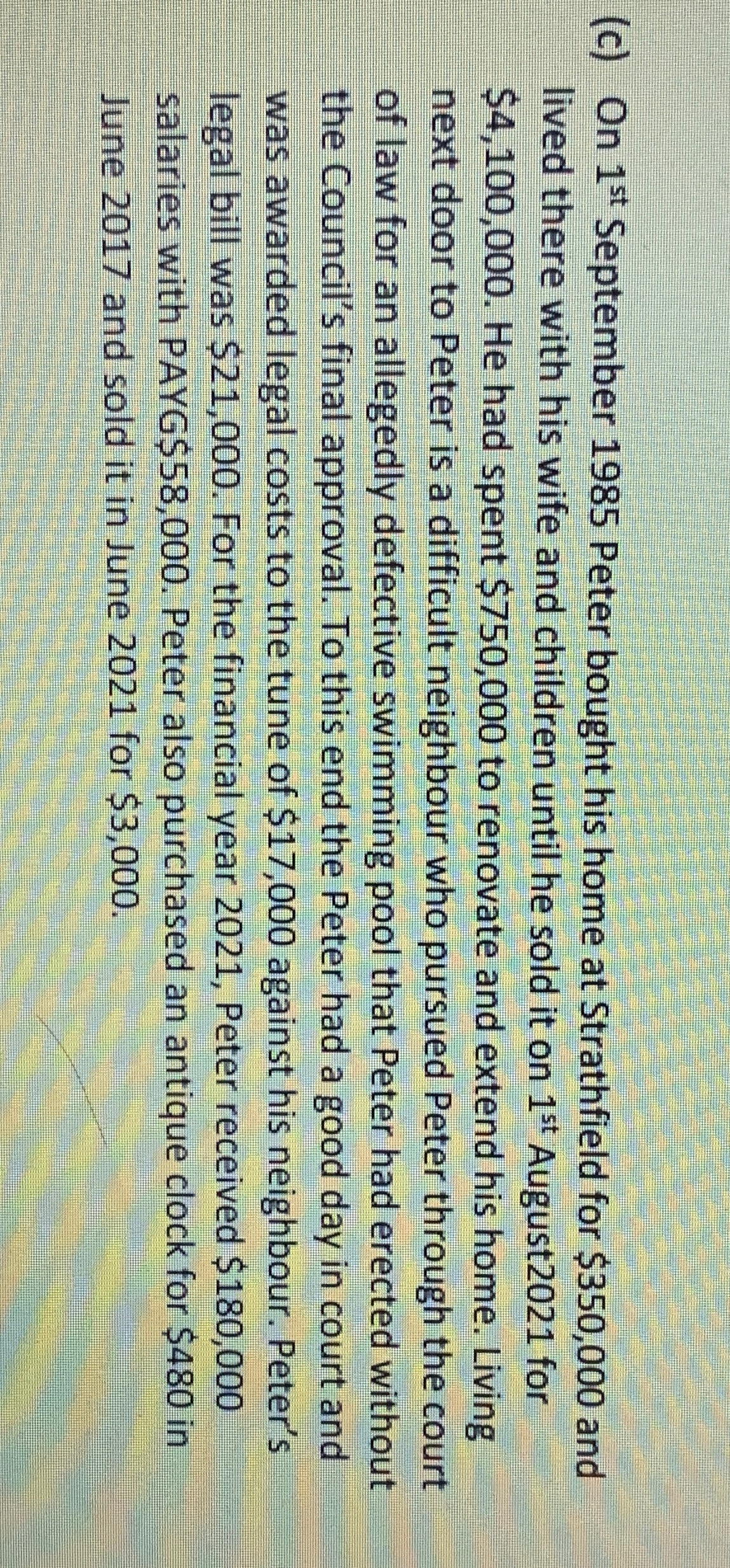 Determine the taxable income and the tax payable