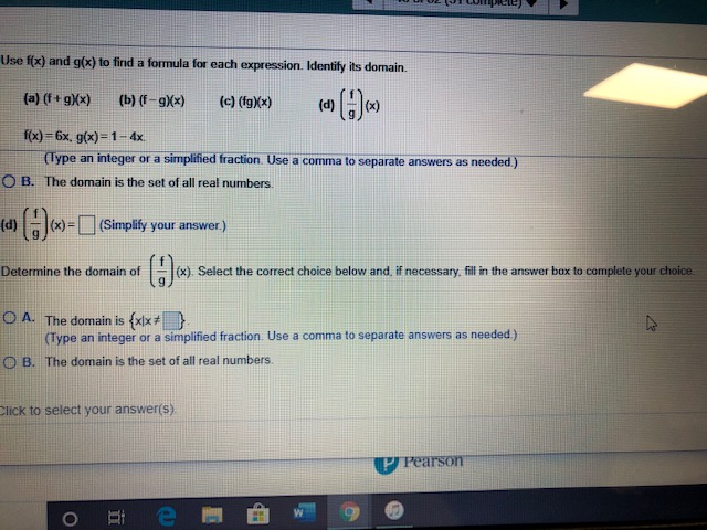Please help me with this question. Use f(x) and