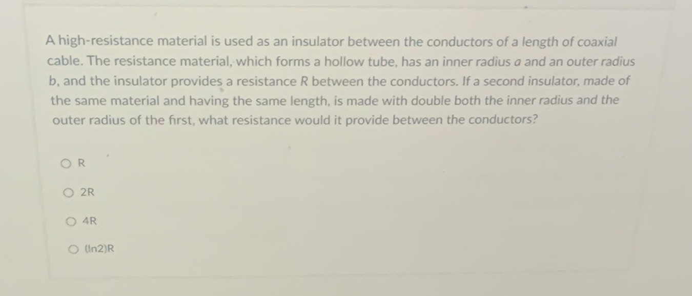 3 A high-resistance material is used as an