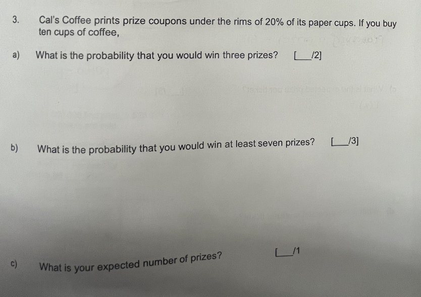 3. Cal's Coffee prints prize coupons under