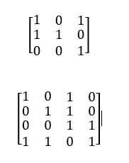 Each of the matrices below represents a relation