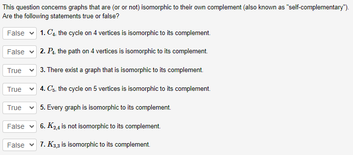 This question concerns graphs that are (or or