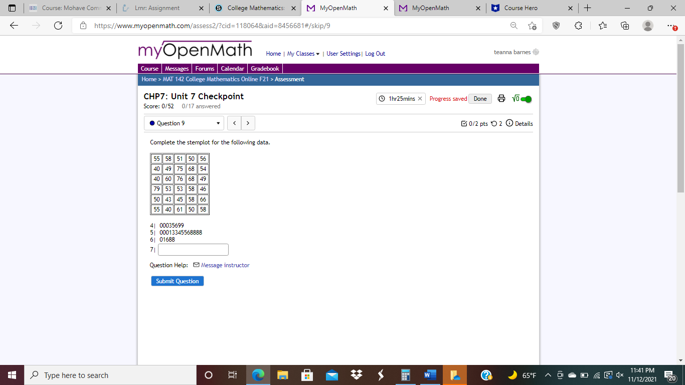 HI Course: Mohave Comm X | [ Line: Assignment X S