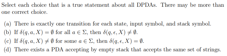 Select each choice that is a true statement about