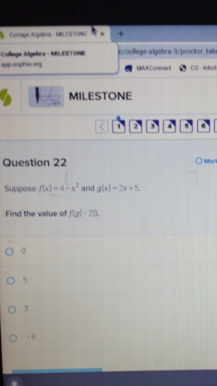 find the value Collage Algelva MILESTONE College